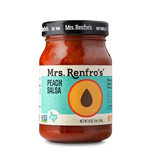 Mrs. Renfros Peach Salsa, Gluten Free, 16 Oz Jar, Pack Of 2