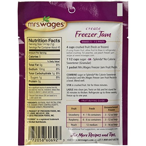 Mrs Wages No Cook Freezer Jam-6 Packets, 1.59 Oz
