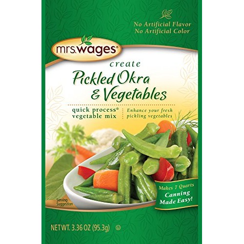 Mrs Wages Create Pickled Okra And Vegetables, 3.36 Ounce Quick P