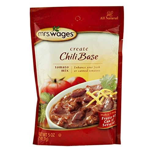 Mrs. Wages Chili Base Tomato Seasoning Mix, 5 Oz. Pouch Pack Of 2