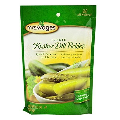 Mrs. Wages Kosher Dill Pickle Canning Seasoning Mix, 6.5 Oz. Pouch