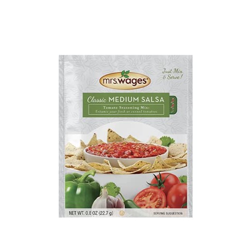 Mrs. Wages Classic Salsa Mix, Medium, 0 .8-Ounce Pouches Pack O