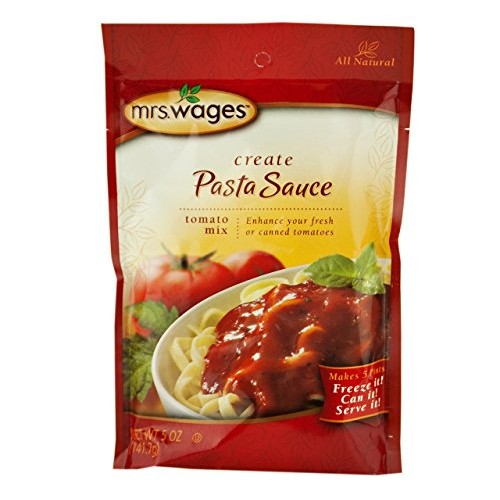 Mrs. Wages Pasta Sauce Tomato Seasoning Mix, 5 Oz. Pouch Pack O
