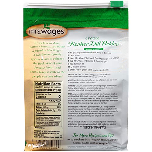 Mrs. Wages Pickling And Canning Salt, 3 Lbs Pack Of 6