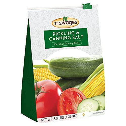 Mrs. Wages Pickling And Canning Salt, 3 Lbs Pack Of 6