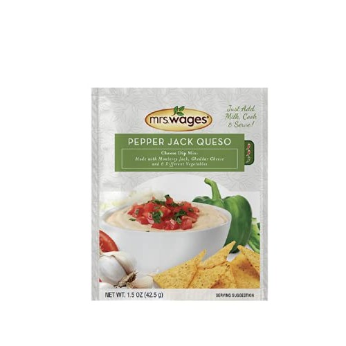 Mrs. Wages Medium Cheese Dip Mix, Pepperjack Queso, 1.5 Ounce P