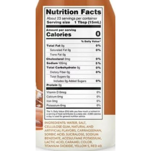 Salted Caramel Coffee Syrup Sauce Sugar Free Keto Zero Calories ...