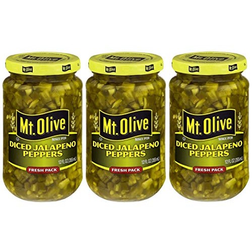 Mt. Olive Diced Jalapeno Peppers 12 Ounce Pack Of 3