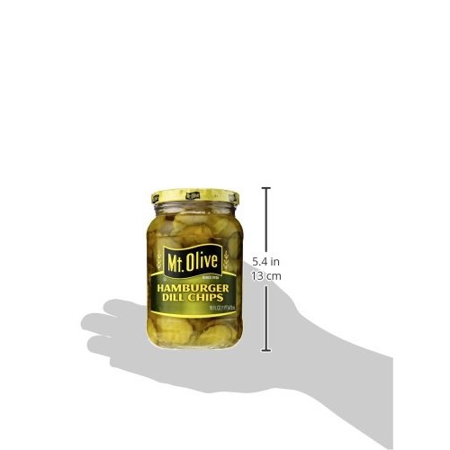 Mt. Olive Hamburger Dill Chips Pickles, 16 Oz