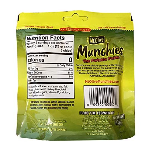 Mt.Olive Munchies Chips 4.8 Fl. Oz Pack Of 3! Kosher Dill Chips