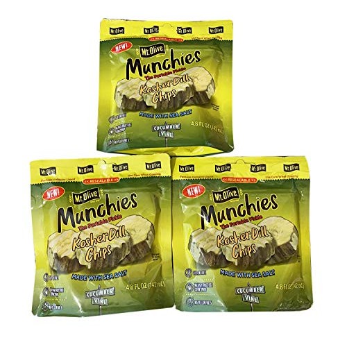 Mt.Olive Munchies Chips 4.8 Fl. Oz Pack Of 3! Kosher Dill Chips
