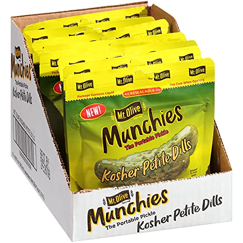Mt. Olive Munchies Kosher Petite Dills In Pouches, 4.8 Ounce Pa