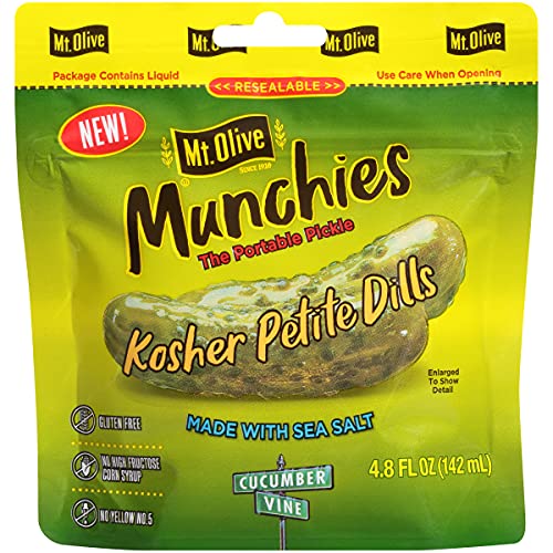 Mt. Olive Munchies Kosher Petite Dills In Pouches, 4.8 Ounce Pa