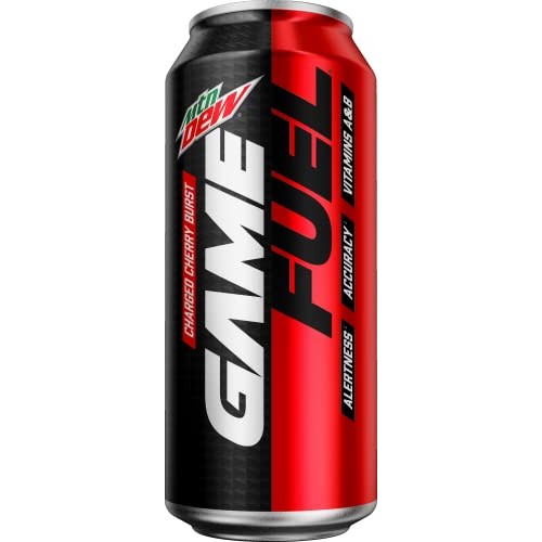 Mountain Dew Game Fuel, Charged Cherry Burst, 16 Fl Oz. Cans 12