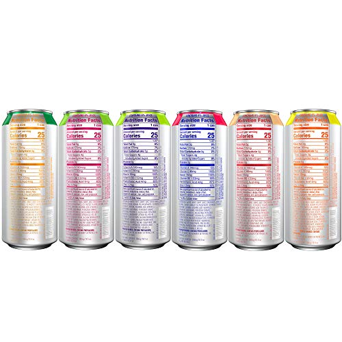 Mtn Dew Rise Energy, Drink 6 Flavor Variety 16 Oz Cans, 6Fl Samp