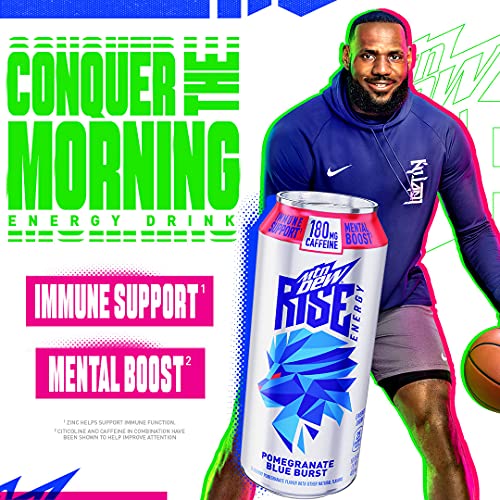 Mtn Dew Rise Energy, Drink 6 Flavor Variety 16 Oz Cans, 6Fl Samp