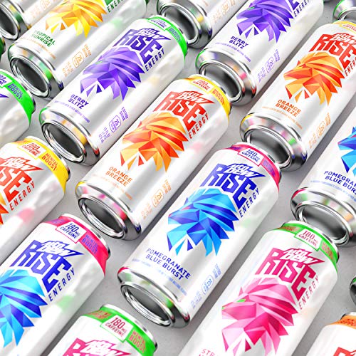 Mtn Dew Rise Energy, Drink 6 Flavor Variety 16 Oz Cans, 6Fl Samp