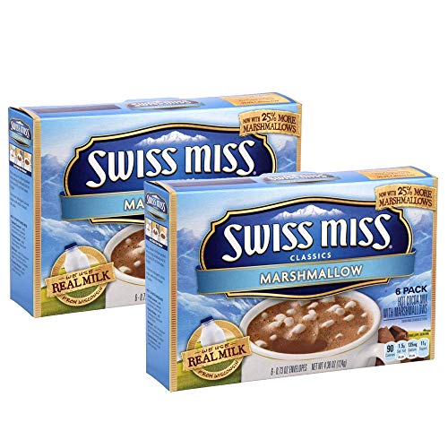 Swiss Miss Hot Cocoa Mix With Marshmallow 12 Envelops &Amp; 12 Peppe
