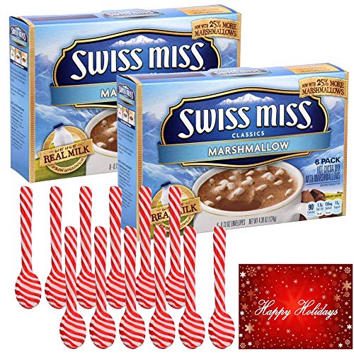 Swiss Miss Hot Cocoa Mix With Marshmallow 12 Envelops &Amp; 12 Peppe