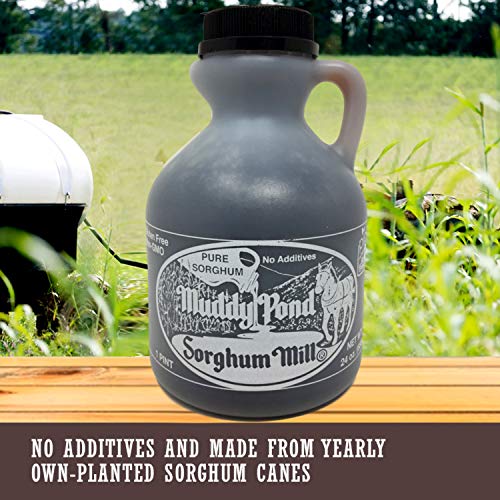 Muddy Pond Sorghum Mill Sorghum Syrup, 1 Pint, Net Wt. 24 Ounces Muddy Pond Sorghum Mill Sorghum Syrup, 1 Pint, Net Wt. 24 Ounces