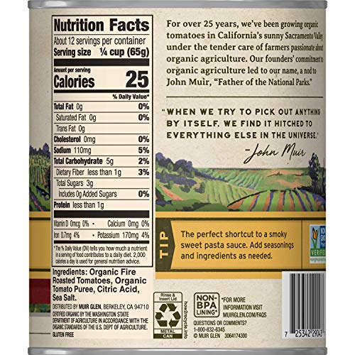 Muir Glen, Organic Crushed Fire Roasted Tomatoes, 28 Oz