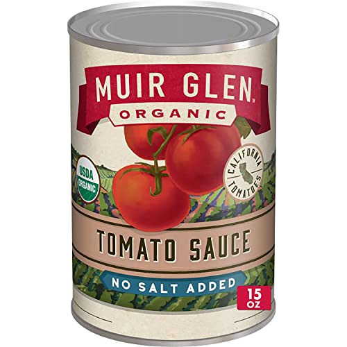 Muir Glen Organic Canned Tomato Sauce, No Salt Added, 15 Oz. Pa