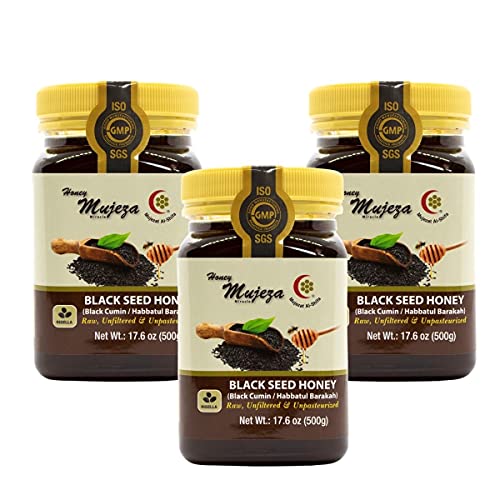 PACK OF 3 Mujeza Black Seed Honey - Not Mixed with Oil or Powder...