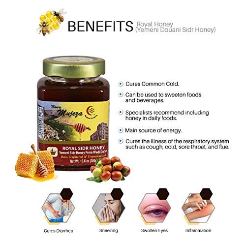 Pack of 6 Raw Royal Honey Authentic Yemen Douani Sidr Honey عس...