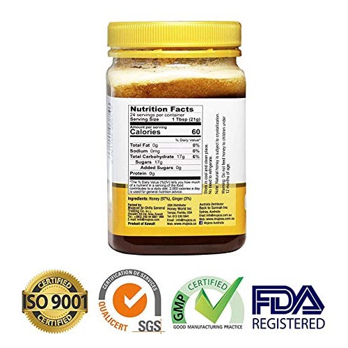 2 Jars Of Honey With Fresh Ginger Juice, Unheated Unfiltered Unp