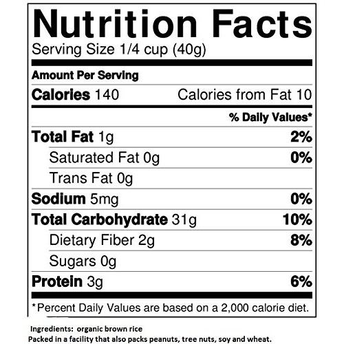 Brown Rice Flour 4 Pounds Organic Usda Certified, Non-Gmo Bulk