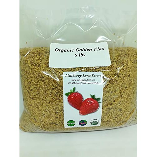 Golden Flax Seed Flaxseed 5 Pounds Whole Raw Usda Certified Or