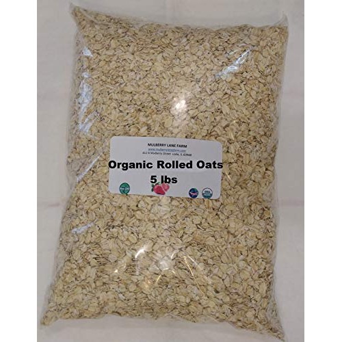 Rolled Oats 5 Lbs Five Pounds Old Fashioned Oatmeal, Usda Orga