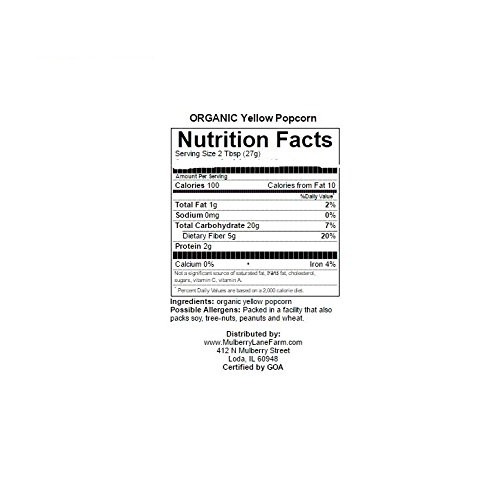 Yellow Popcorn Popping Corn, 5 Lbs Five Lbs Kernels, Usda Cert Yellow Popcorn Popping Corn, 5 Lbs Five Lbs Kernels, Usda Cert