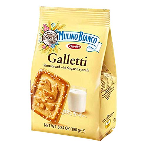 Mulino Bianco Galletti Shortbread Biscuits With Sugar Crystals,