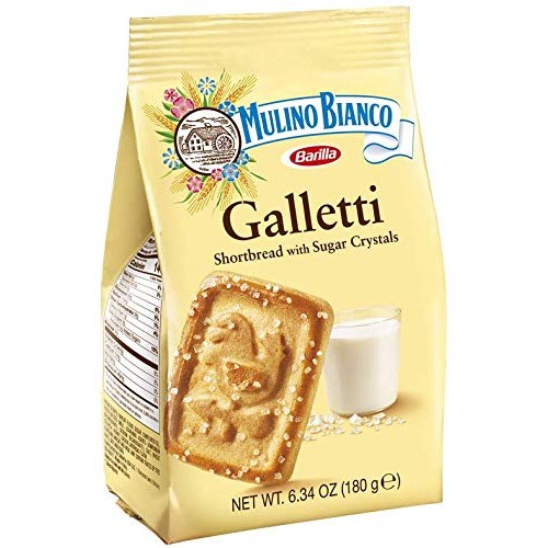 Mulino Bianco Galletti Shortbread Biscuits With Sugar Crystals,