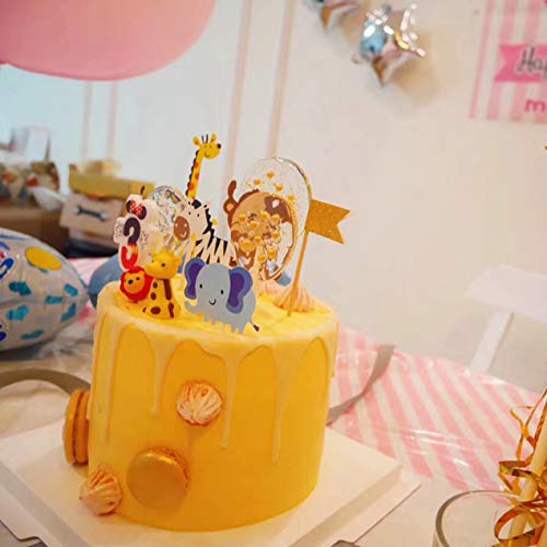 Jungle Safari Animal Cupcake Toppers Picks - 62Pcs Animal Theme