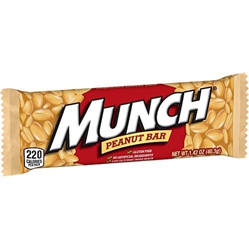 Munch Peanut Nut Bars With Brittle Bites, Gluten Free, Low Glyce
