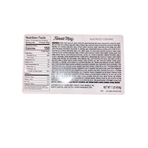 Fannie May Assorted Creams Premium Gourmet Creamy confections Ch...