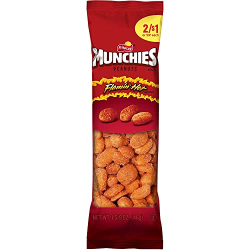 Munchies Flamin Hot Flavored Peanuts, 36 Count, 1.625 Oz Bags