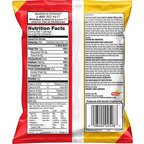 Munchies Cheese Fix Flavored Snack Mix, 1.75 Ounce Pack Of 64