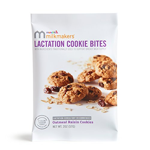 Munchkin Milkmakers Lactation Cookie Bites, Oatmeal Raisin, 10 C