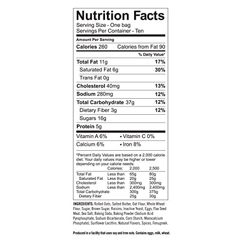 Munchkin Milkmakers Lactation Cookie Bites, Oatmeal Raisin, 10 C