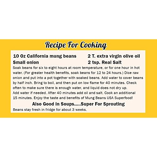 California Grown Organic Mung Beans 5 Lb