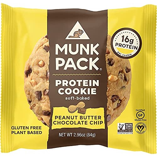 Munk Pack Protein Cookie, Peanut Butter Chocolate Chip, 12 Pack,