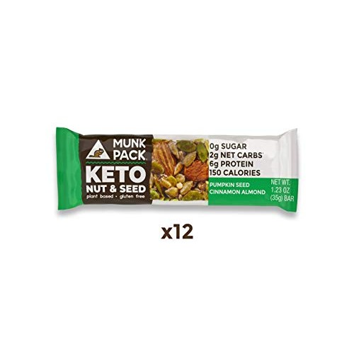 Munk Pack Pumpkin Seed Cinnamon Almond Keto Nut &Amp; Seed Bar With