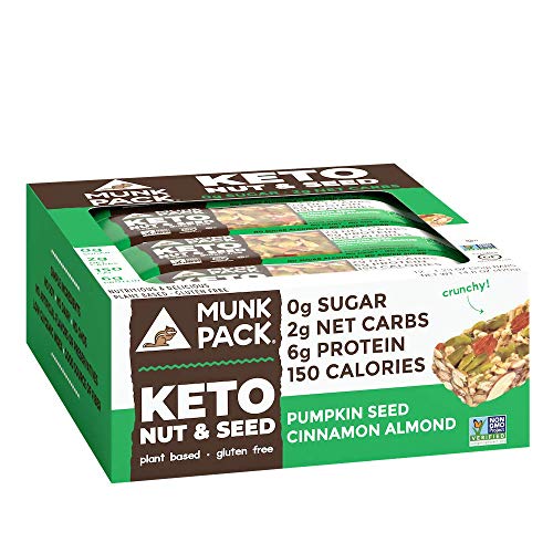 Munk Pack Pumpkin Seed Cinnamon Almond Keto Nut &Amp; Seed Bar With