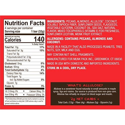 Munk Pack Variety Keto Granola Bars With 1G Sugar, 2G Net Carbs