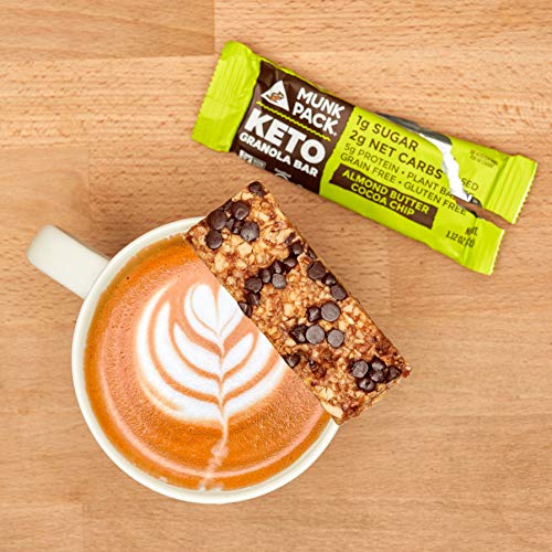 Munk Pack Variety Keto Granola Bars With 1G Sugar, 2G Net Carbs