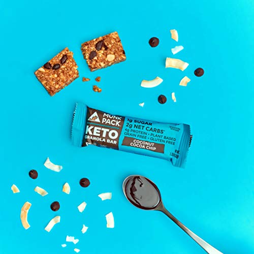 Munk Pack Variety Keto Granola Bars With 1G Sugar, 2G Net Carbs