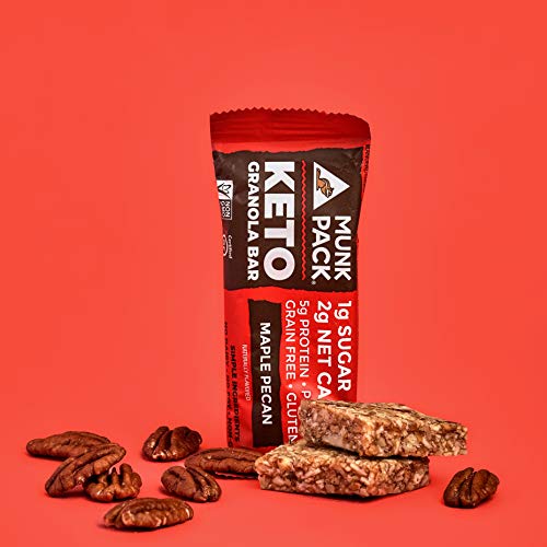 Munk Pack Variety Keto Granola Bars With 1G Sugar, 2G Net Carbs